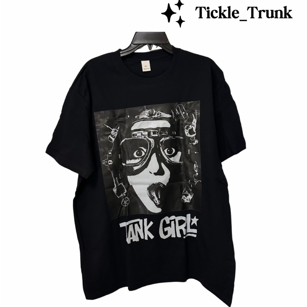⭐️ NEW Tank Girl New Black 2XL Cotton screen printed T-Shirt
